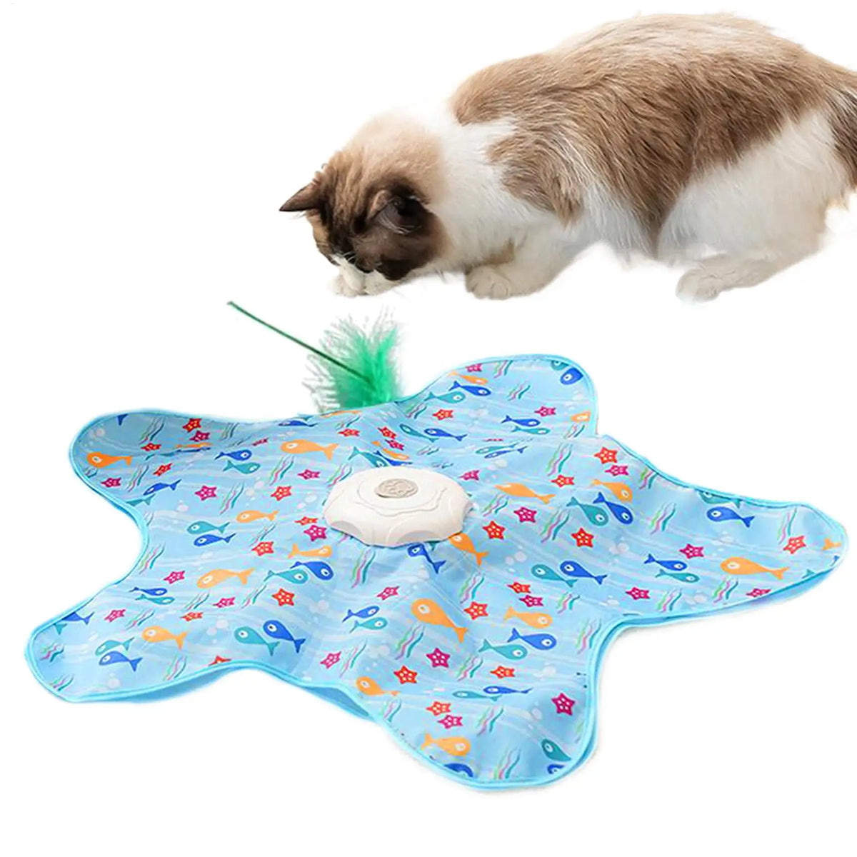 Automatic Cat Toys Indoor Cat Toy Star-Shaped Chew-Proof Three Speed Games for Teething Hunting Mental Stimulation Training